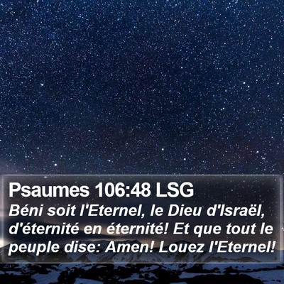 Psaumes 106:48 LSG Bible Verse Image