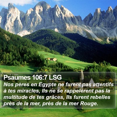 Psaumes 106:7 LSG Bible Verse Image