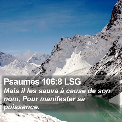 Psaumes 106:8 LSG Bible Verse Image