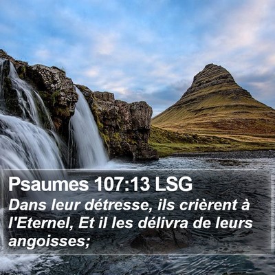 Psaumes 107:13 LSG Bible Verse Image