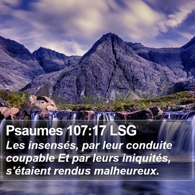 Psaumes 107:17 LSG Bible Verse Image