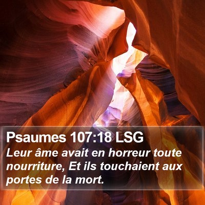 Psaumes 107:18 LSG Bible Verse Image
