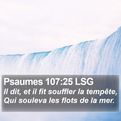 Psaumes 107:25 LSG Bible Verse Image