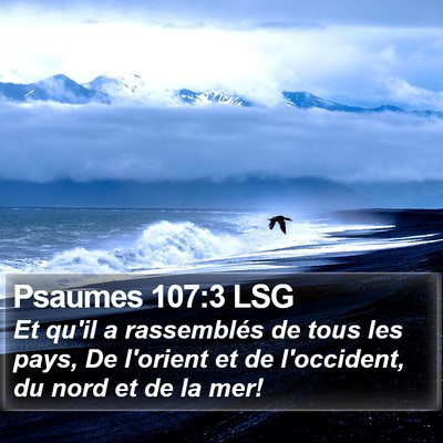 Psaumes 107:3 LSG Bible Verse Image