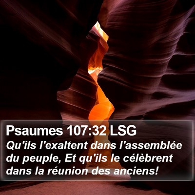 Psaumes 107:32 LSG Bible Verse Image