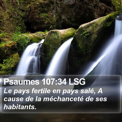 Psaumes 107:34 LSG Bible Verse Image
