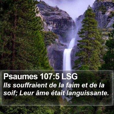 Psaumes 107:5 LSG Bible Verse Image