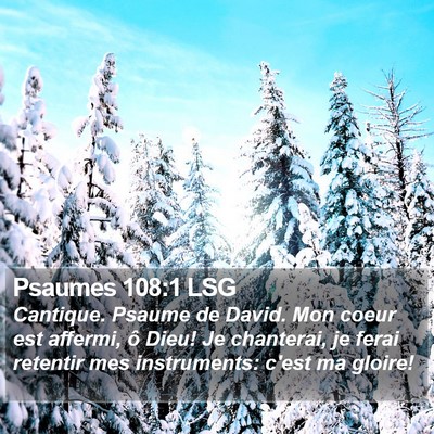 Psaumes 108:1 LSG Bible Verse Image