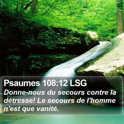 Psaumes 108:12 LSG Bible Verse Image