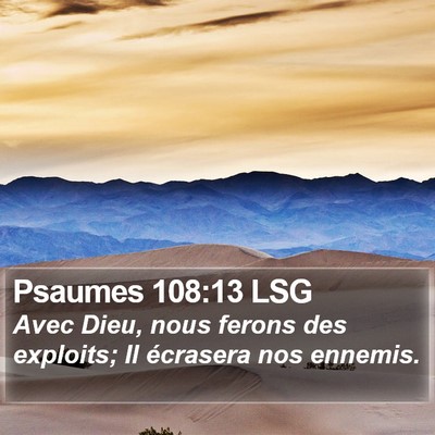 Psaumes 108:13 LSG Bible Verse Image