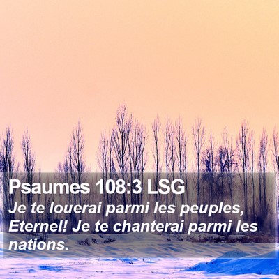 Psaumes 108:3 LSG Bible Verse Image