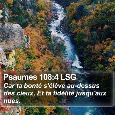 Psaumes 108:4 LSG Bible Verse Image
