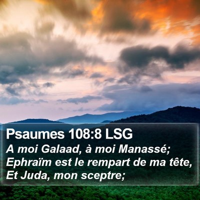 Psaumes 108:8 LSG Bible Verse Image