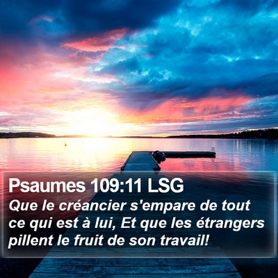 Psaumes 109:11 LSG Bible Verse Image