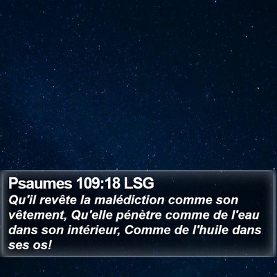 Psaumes 109:18 LSG Bible Verse Image