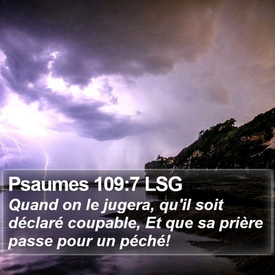 Psaumes 109:7 LSG Bible Verse Image