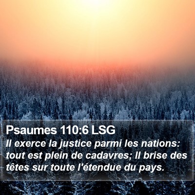 Psaumes 110:6 LSG Bible Verse Image