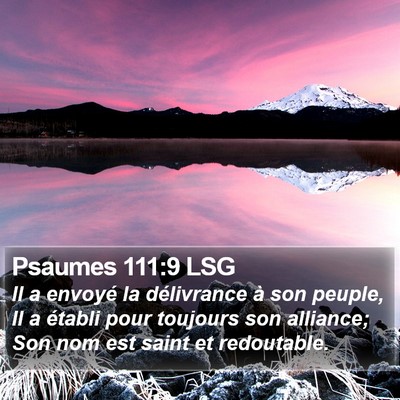 Psaumes 111:9 LSG Bible Verse Image