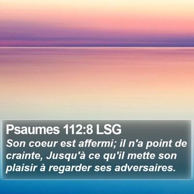 Psaumes 112:8 LSG Bible Verse Image