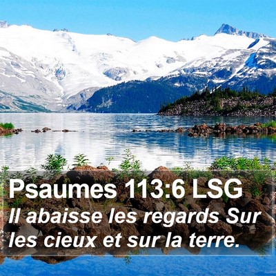 Psaumes 113:6 LSG Bible Verse Image