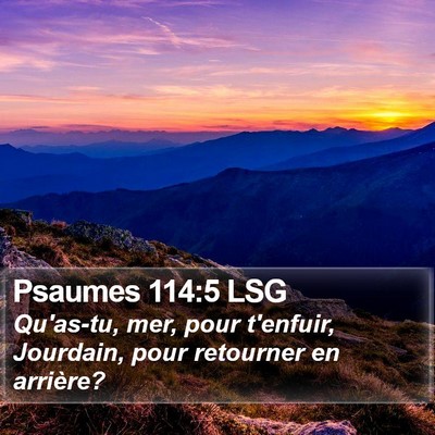 Psaumes 114:5 LSG Bible Verse Image