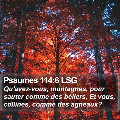Psaumes 114:6 LSG Bible Verse Image