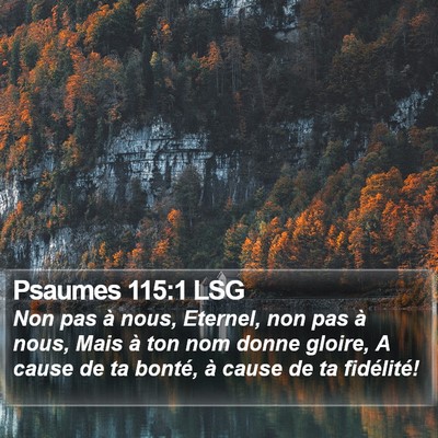 Psaumes 115:1 LSG Bible Verse Image