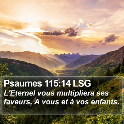 Psaumes 115:14 LSG Bible Verse Image