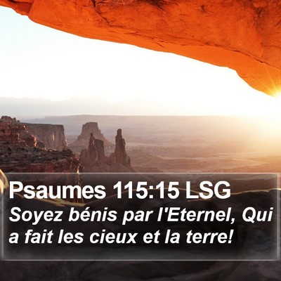 Psaumes 115:15 LSG Bible Verse Image