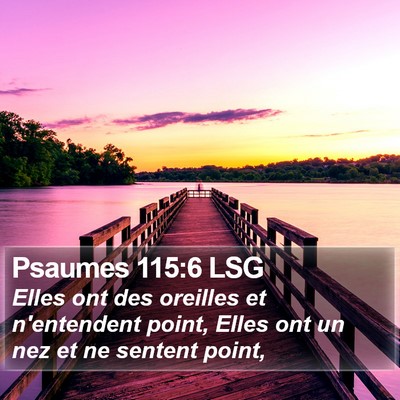 Psaumes 115:6 LSG Bible Verse Image