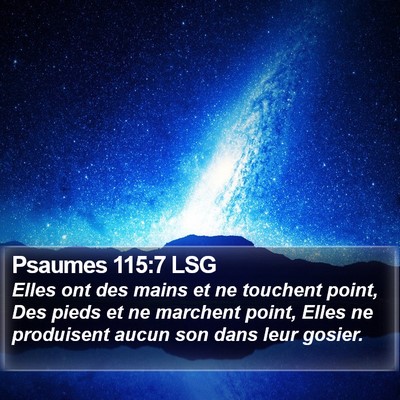 Psaumes 115:7 LSG Bible Verse Image