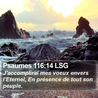 Psaumes 116:14 LSG Bible Verse Image