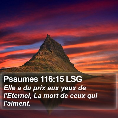 Psaumes 116:15 LSG Bible Verse Image