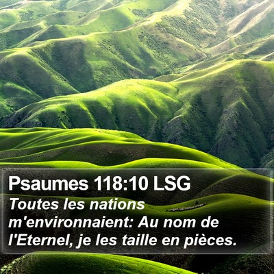 Psaumes 118:10 LSG Bible Verse Image