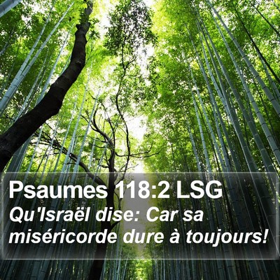 Psaumes 118:2 LSG Bible Verse Image