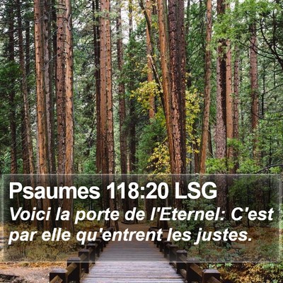 Psaumes 118:20 LSG Bible Verse Image