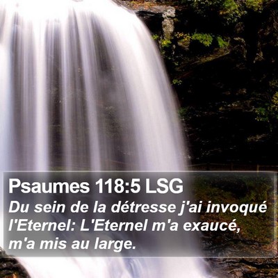 Psaumes 118:5 LSG Bible Verse Image