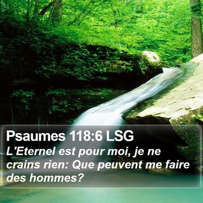 Psaumes 118:6 LSG Bible Verse Image