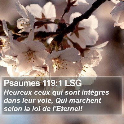 Psaumes 119:1 LSG Bible Verse Image