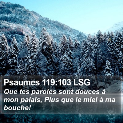 Psaumes 119:103 LSG Bible Verse Image