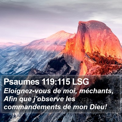 Psaumes 119:115 LSG Bible Verse Image