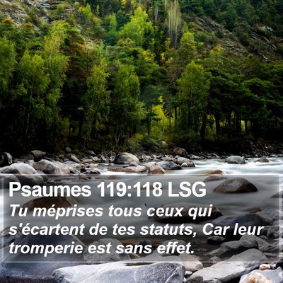 Psaumes 119:118 LSG Bible Verse Image