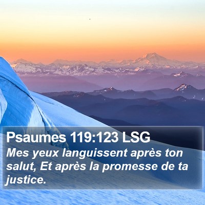 Psaumes 119:123 LSG Bible Verse Image
