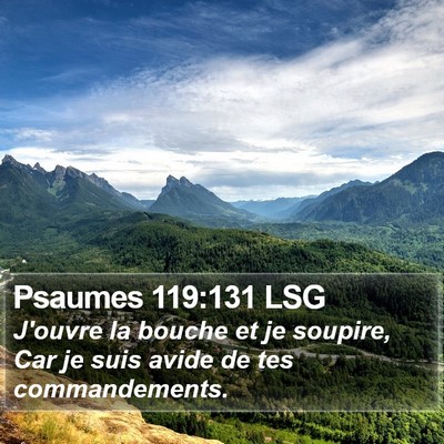 Psaumes 119:131 LSG Bible Verse Image