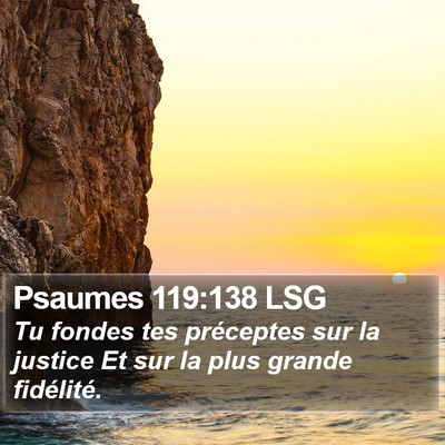 Psaumes 119:138 LSG Bible Verse Image