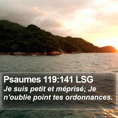 Psaumes 119:141 LSG Bible Verse Image