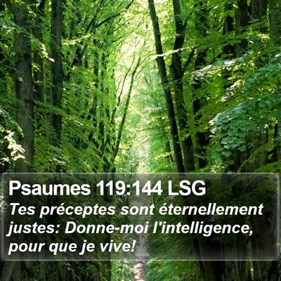 Psaumes 119:144 LSG Bible Verse Image