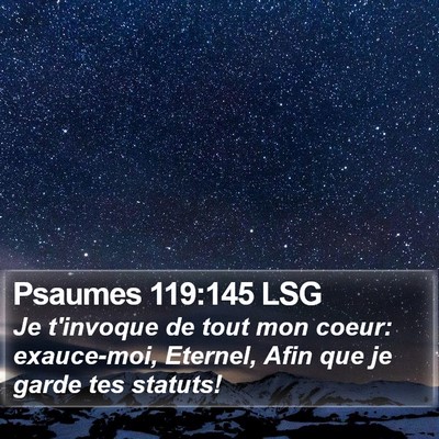 Psaumes 119:145 LSG Bible Verse Image