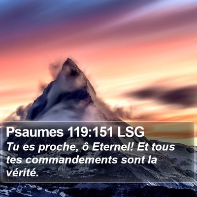 Psaumes 119:151 LSG Bible Verse Image