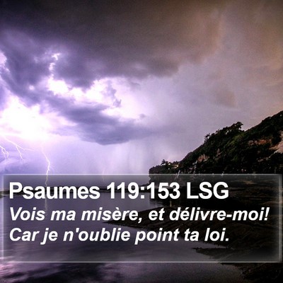 Psaumes 119:153 LSG Bible Verse Image